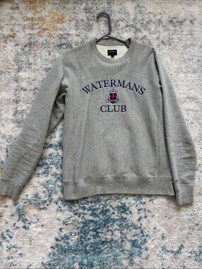 Noah NYC Grey 'Watermans Club' Embroidered Crewneck Sweatshirt